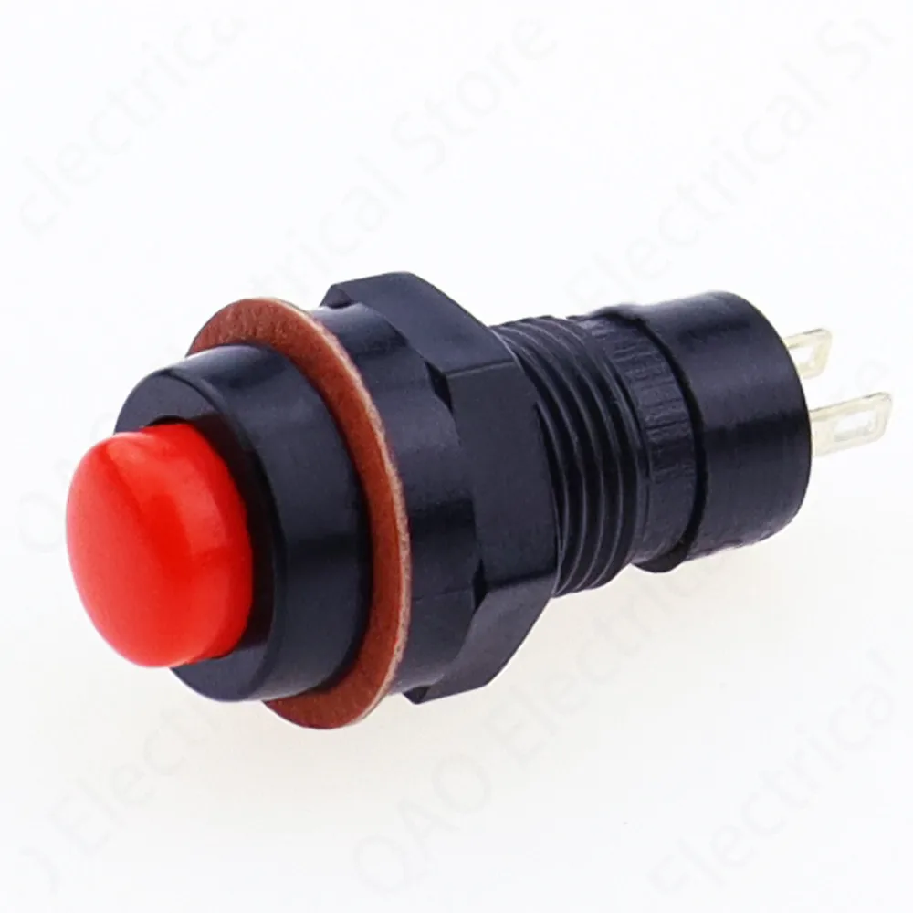6pcs DS-211 DS-213 Push Button Switch 10mm Momentary / Self Locking Round Button Switch DS211 DS213 miniature