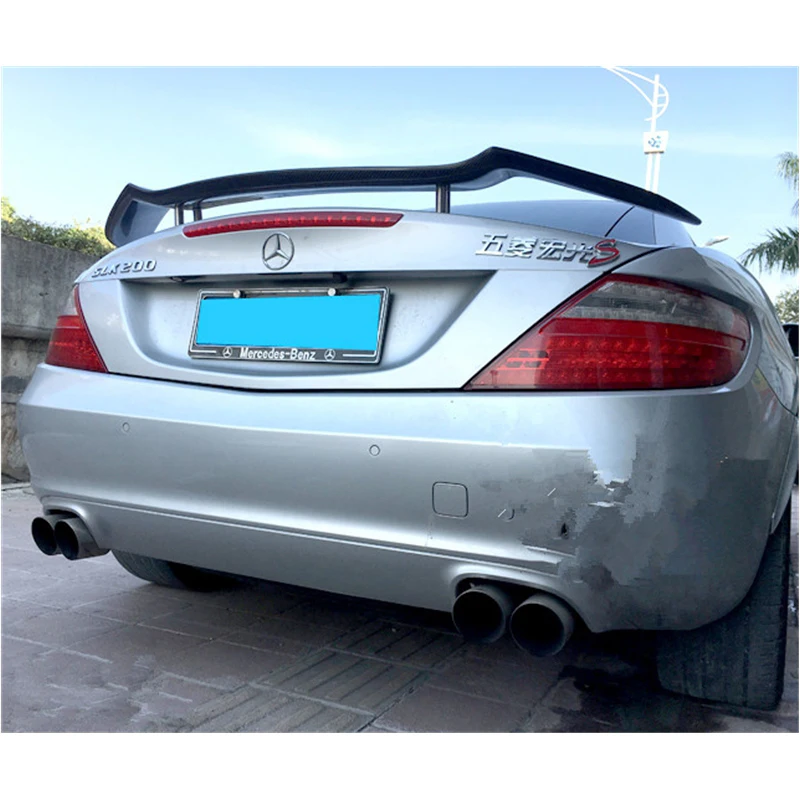 Carbon Fiber Rear Spoiler Trunk Boot Wing for Benz R171 R172 SLK Class Convertible 2 Door 2012 2013 Car Tuning Parts