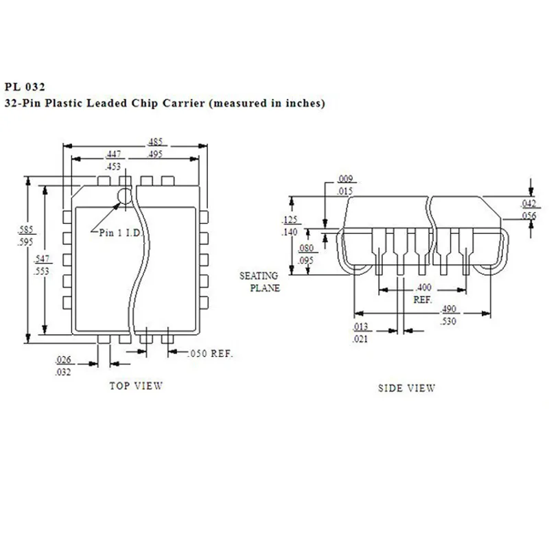 CNV-PLCC-EP1M32 Programmer adapter Clamshell PLCC32 to DIP32 test socket