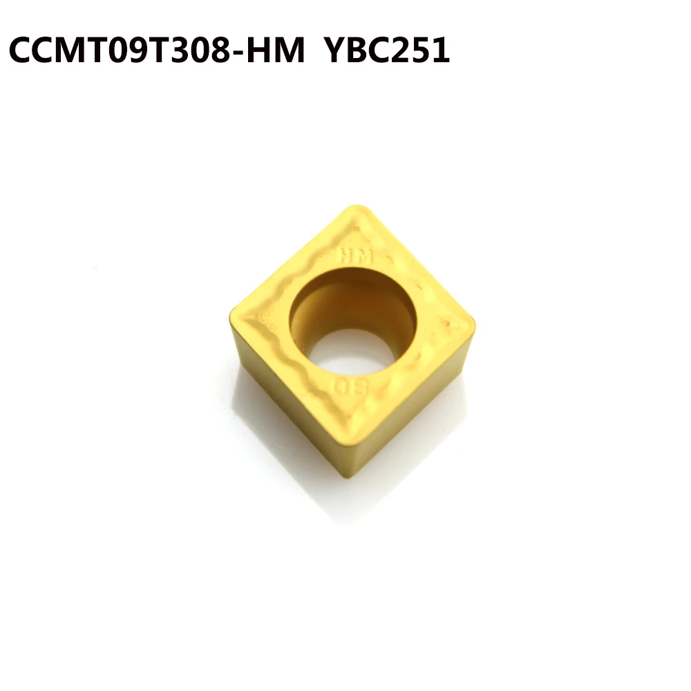 10 шт. CCMT060204 CCMT09T308 HM YBC251 YBC252 высококачественные карбидные лезвия внутреннее отверстие сверлильный инструмент для стали