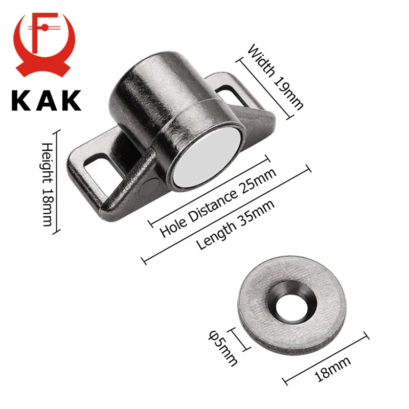 KAK خزانة مغناطيسية فضية تلتقط بابًا قويًا أقربًا، باب مغناطيسي خالٍ من اللكمات، مزلاج مغناطيسي قوي للغاية للدرج #6