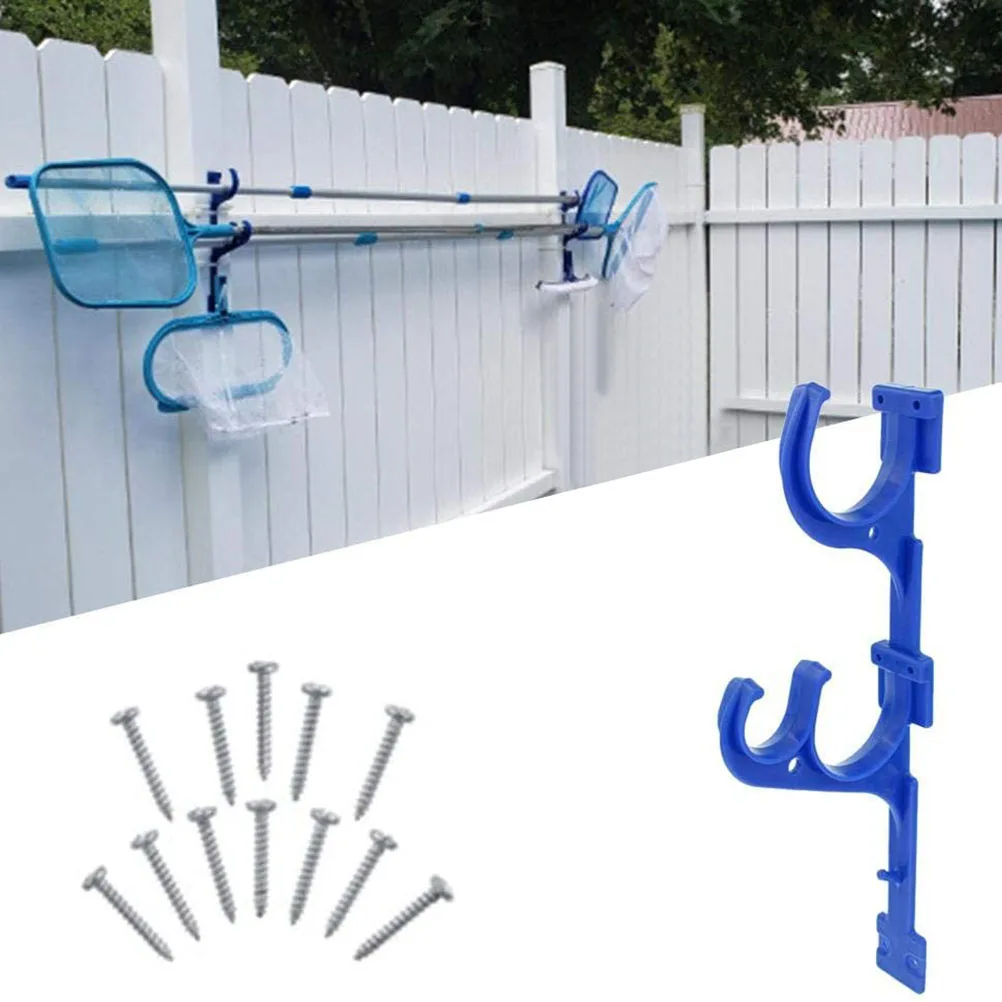 

Swimming Pool Pole Hangers Plastic Support Hooks for Swimming Pool Sticks Skimmer Brush Nets Holder