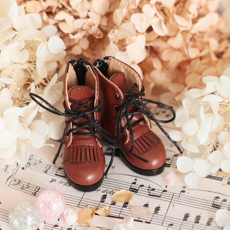 

BJD doll shoes are suitable for 1 / 4 1 / 6 MDD fashion lovely tassel strap short boots and 7-color doll accessories