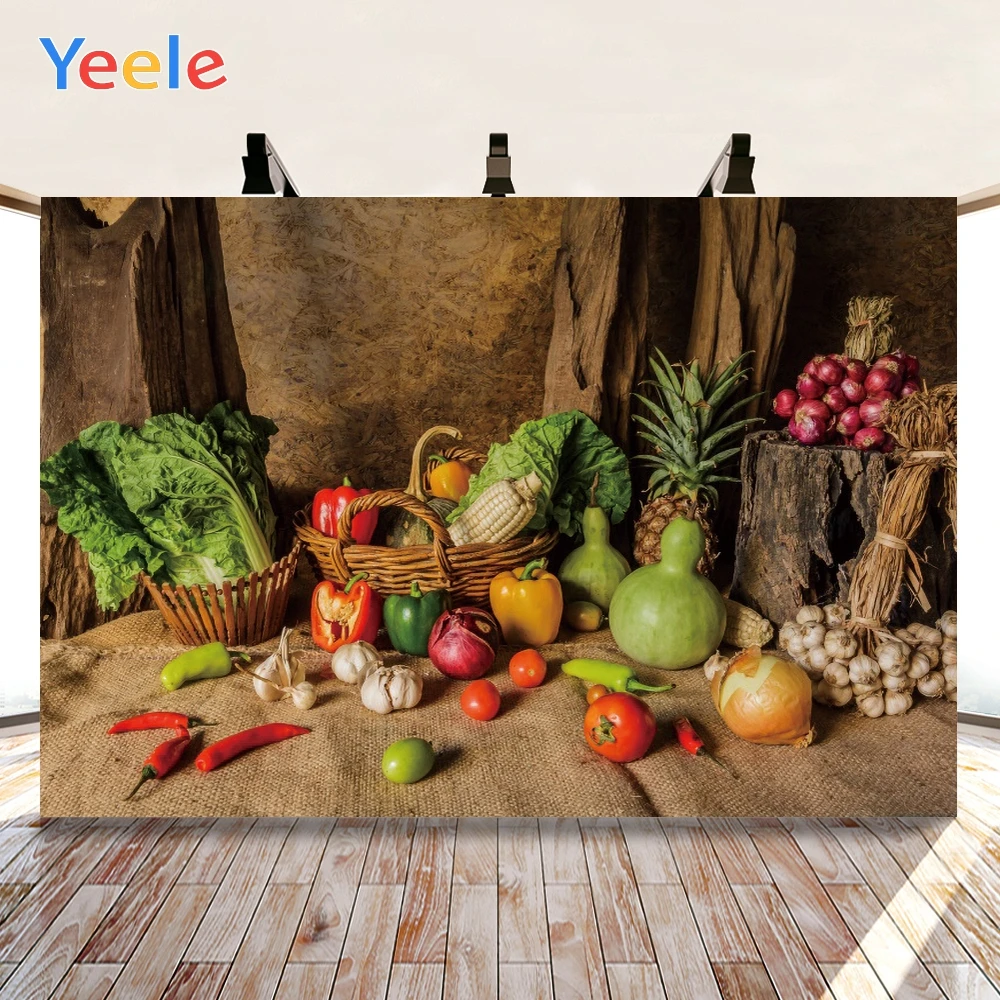 Yeele Vegetables Still Life Baby Birthday Party  Photography Background Decoration Family Party Photocall Backdrop Photo Studio