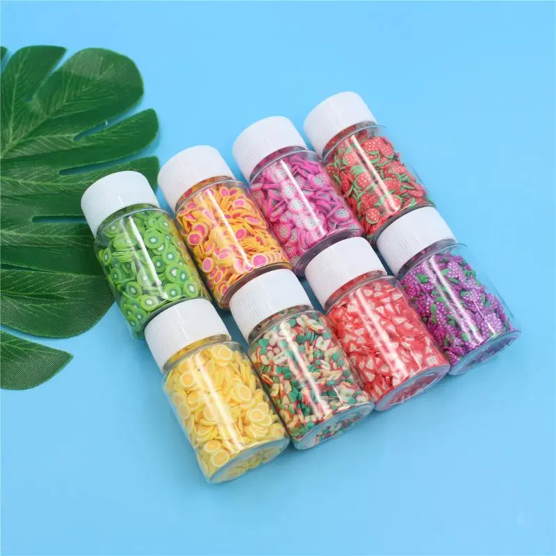 900C 1200pcs DIY Slime Soft Fruit Slices Fingernail Supplies Super Light Clay Accessories Cream Glue Material Toys for childr