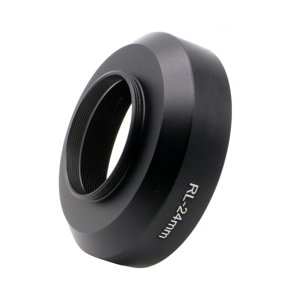 RL-24mm 24mm (M24x0.5) Metal Lens Hood For Rollei 35, 35T, 35TE Aluminum Black