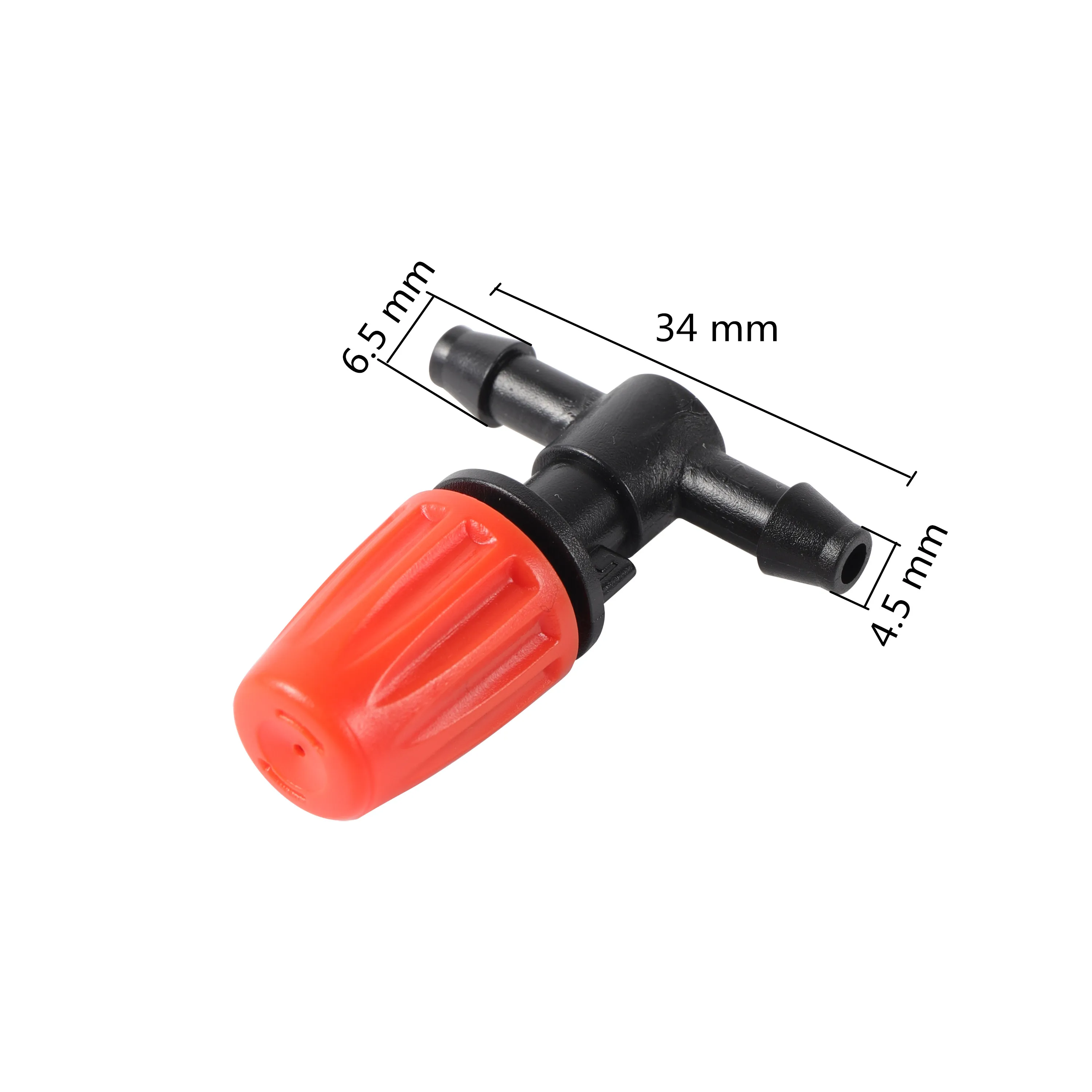 Adjustable Misting Nozzle with Tee Joint Garden Watering Irrigation Sprinkler 4/7mm Hose Connection Port Cooling Sprayer 5Pcs