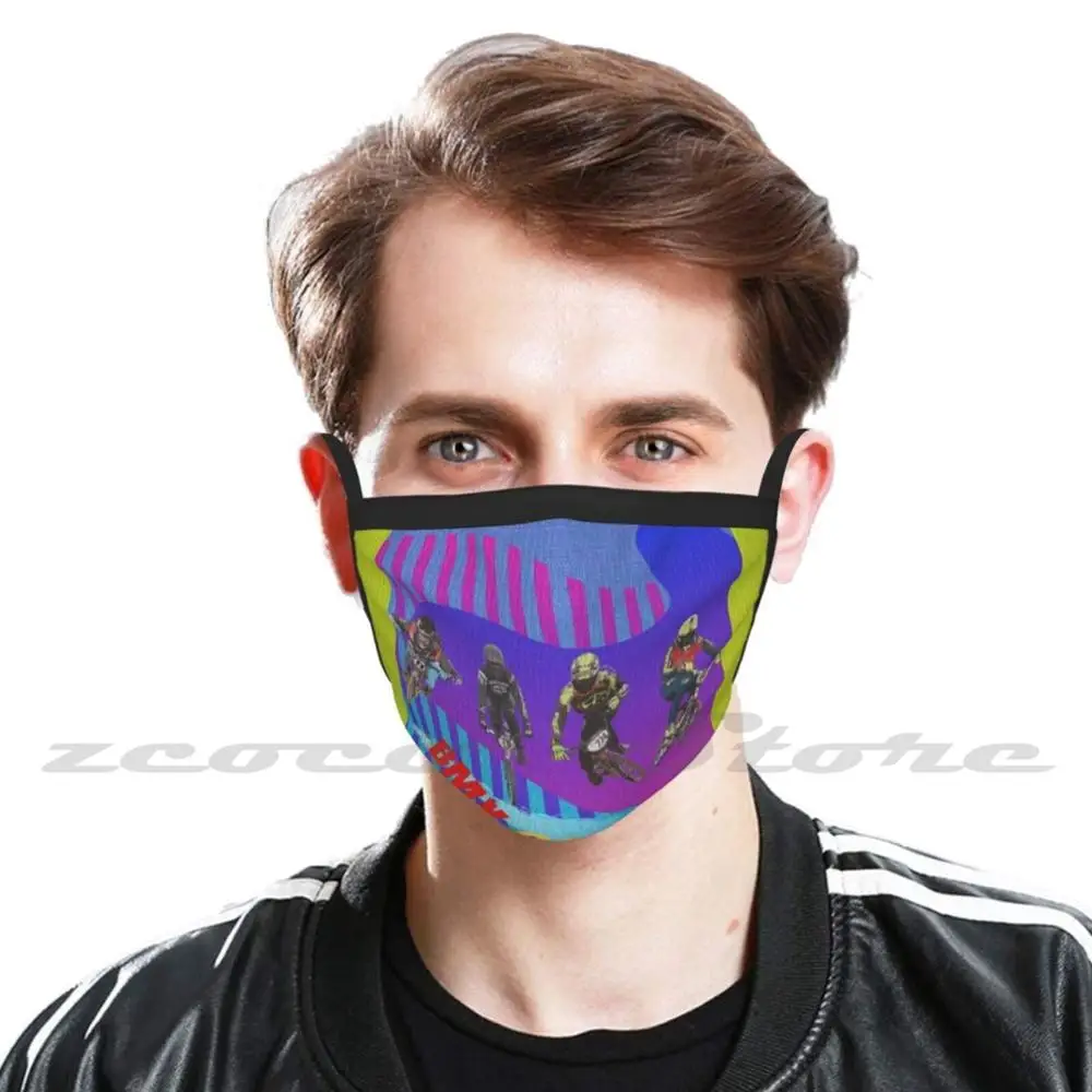 Bmx Race Mask Cloth Washable Diy Filter Pm2.5 Adult Kids Bmx Race Cycling Bike Rad At The American The Team Style Usa