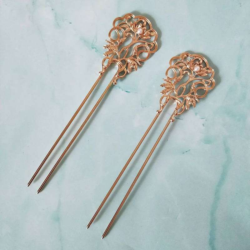 Vintage Hairpin Chinese Hair Accessories For Women Elegant Alloy Hair Stick Personalized Great Gifts Alloy Hanfu Hair Jewelry
