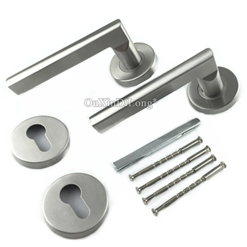 

Brand New Stainless Steel Split Lock Door Handles Aisle Channel Room Door Handles Fire-proof Door Lever Handles