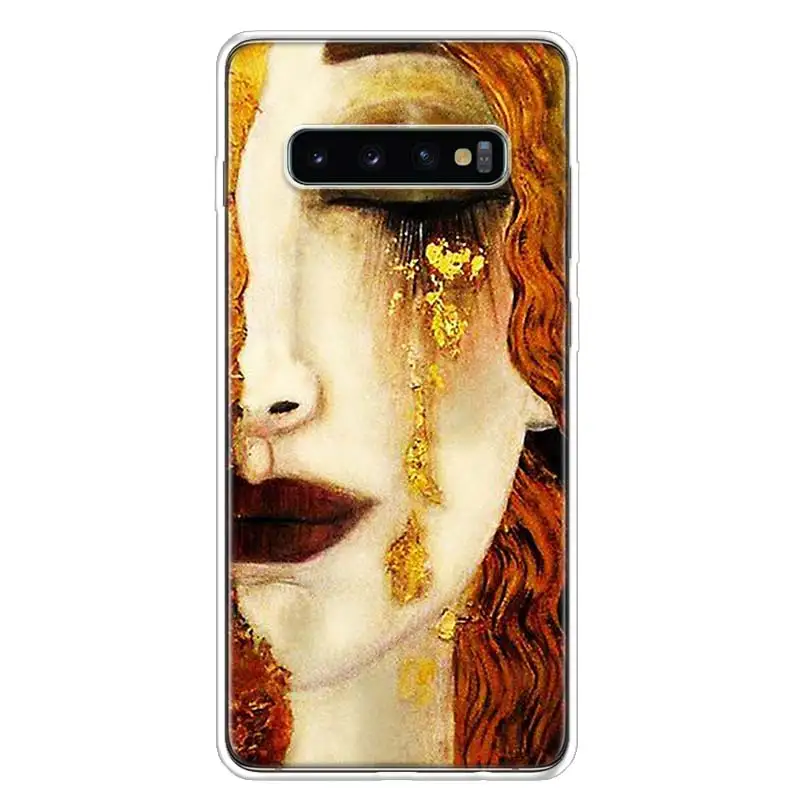 Kiss by Gustav Klimt Desig Phone Case For Samsung Note 20 Ultra 10 Lite 9 8 Galaxy A9 A8 A7 A6 J8 J6 J4 Plus A90 5G A80 A81 A91