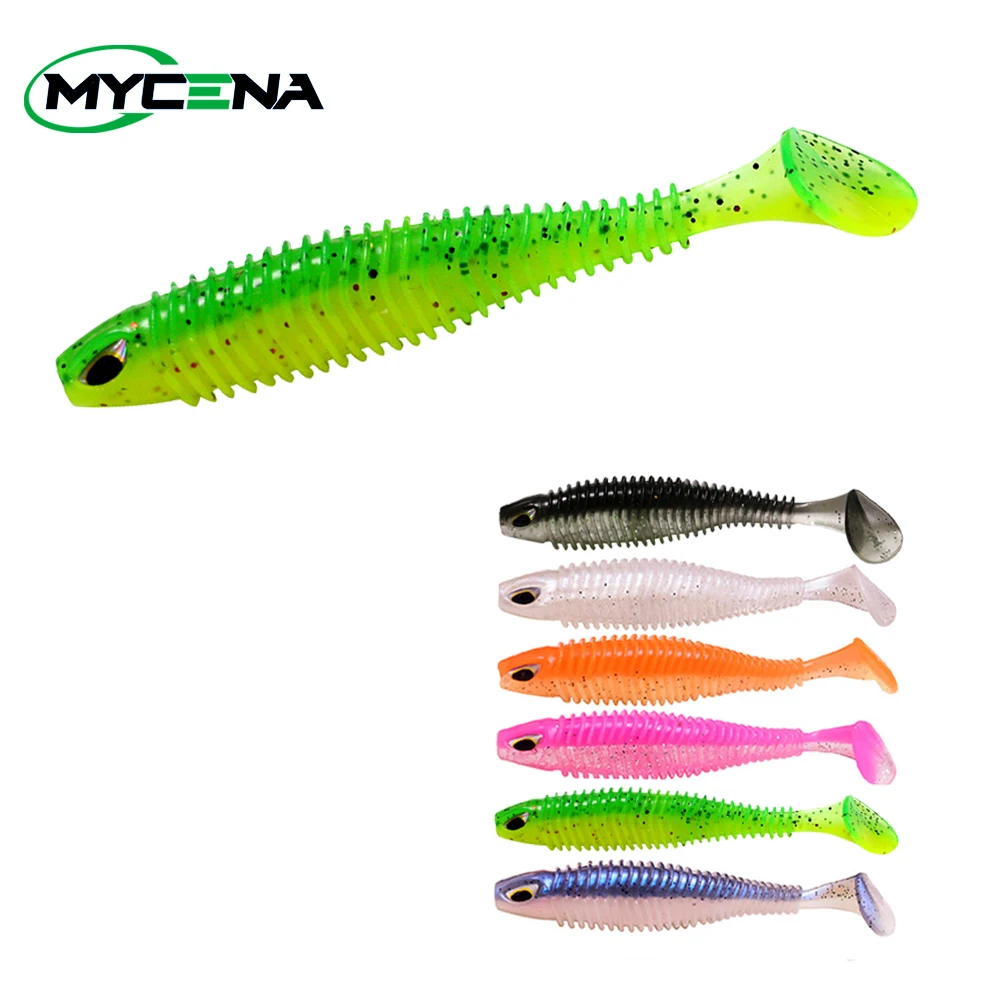 Mycena 5pcs/lot soft lure bait 8cm/4.7g 11cm/9.5g soft lure ripper shad fishing lure silicon bait wobbler for pike bass fishing