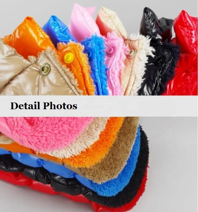 Warm Fleece Winter Dog Coat Padded Vest Coat Puppy Cat Pet Coats Clothes