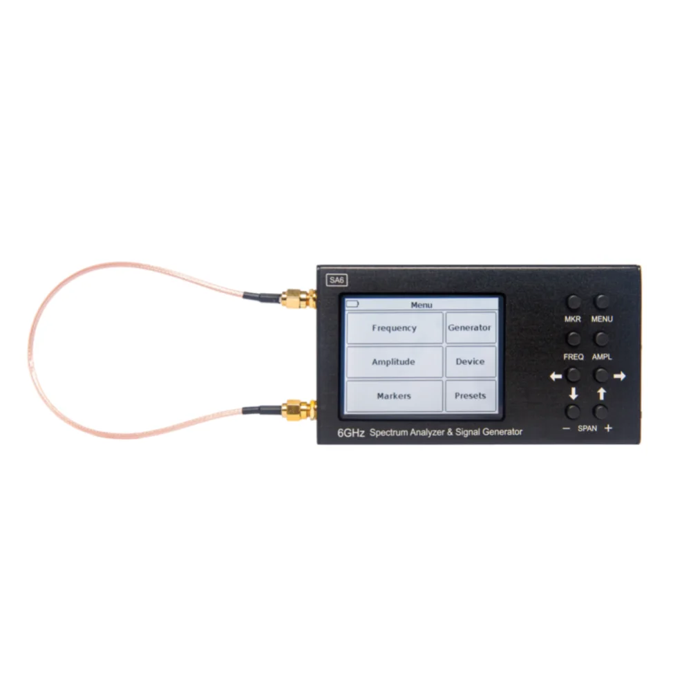 6GHz SA6 Portable RF Spectrum Analyzer Spectrum Explorer Signal Genertor With Tracking Generator 6.2 GHz With Touchscreen
