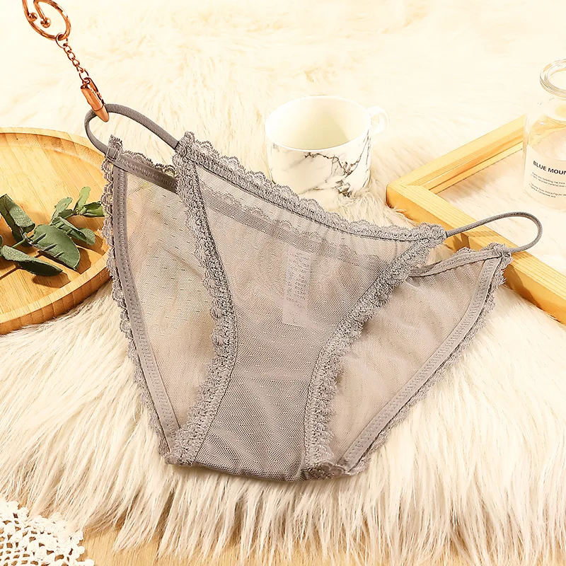Roupa interior das mulheres sem costura sexy lace oco fora gaze fita cintura oriente calcinhas femininas senhoras respirável confortável lingerie