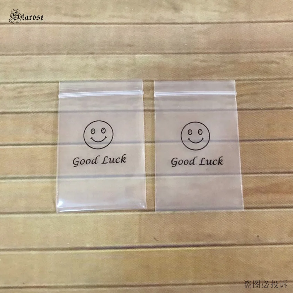 Starose 100 Teile/los Neue 4x6 cm Daumen Up Druck Klare Druckverschlussbeutel Glück Schmuck Verpackung ZIP Beutel wasserdichte Kunststoff Versiegelt Beutel – Detail 2