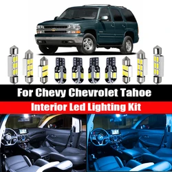 10x Canbus Free Error LED Interni Kit Cornici e articoli da esposizione per il 1998-2006 Chevy Chevrolet Tahoe accessori Mappa Cupola Tronco licenza