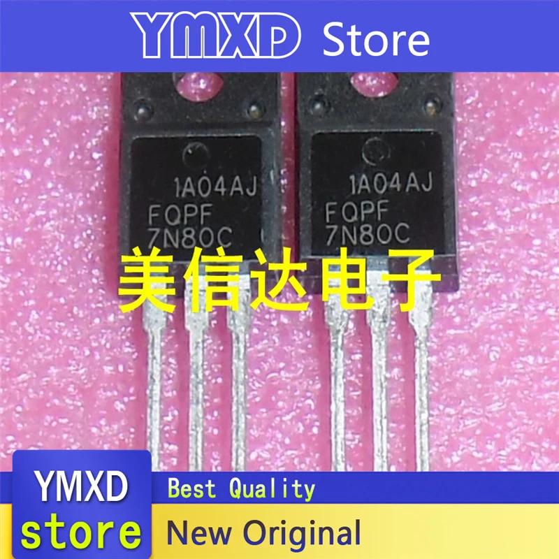 10ピース/ロット新オリジナル7N80 FQPF7N80C TO220F電界効果チューブ在庫