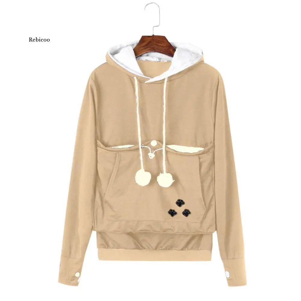 Cat Lovers Hoodie Kangaroo Dog Pet Paw Dropshipping Coat Pullovers Cuddle Pouch Sweatshirt Pocket Animal Ear Hooded Tops