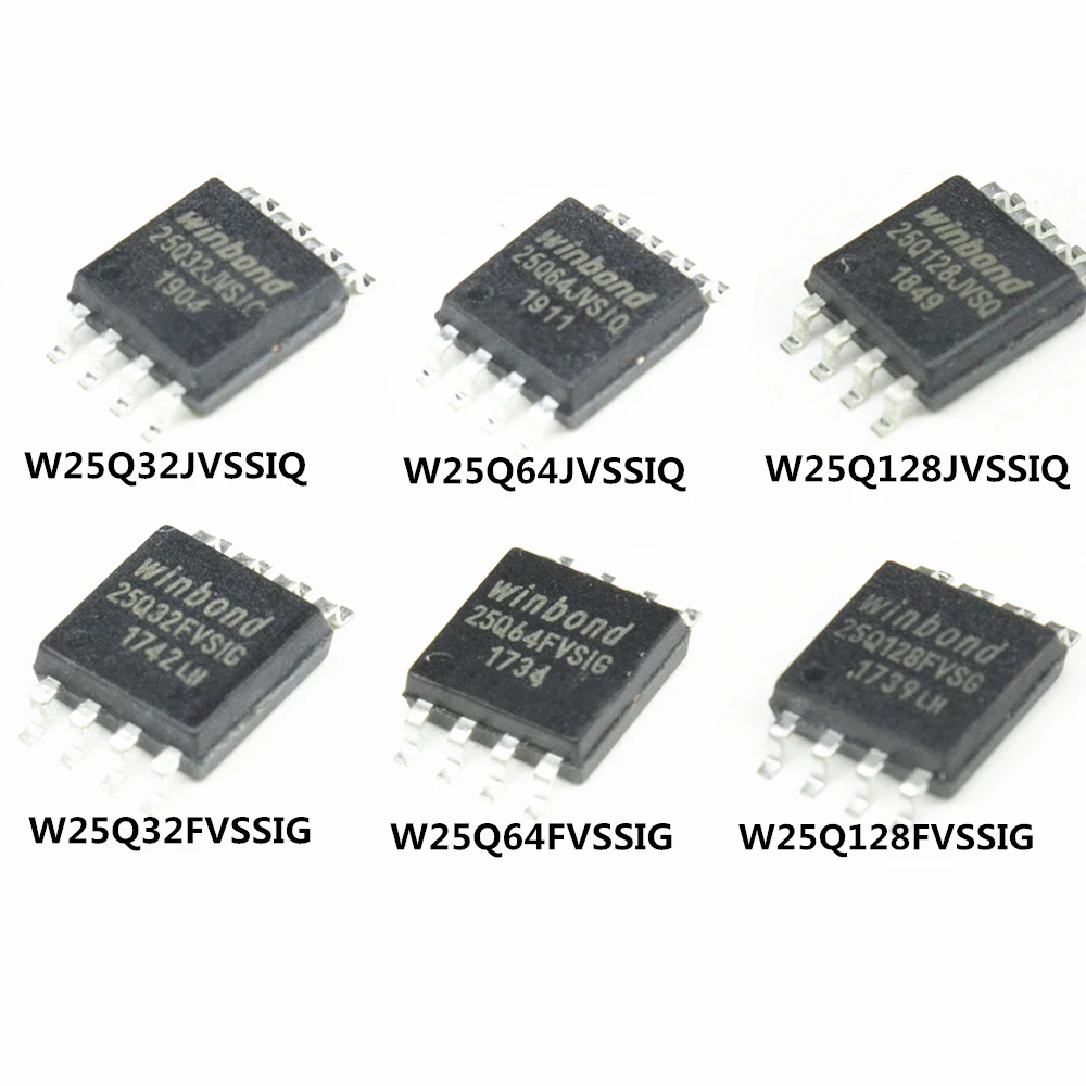 10 stücke 100% Neue W25Q128FVSG 25Q80 25q16 25q32fvsig 25q64jvsiq W25Q64JVSSIQ W25Q128JVSQ 16M Flash Speicher SOP8 Brennen die BIOS für sie