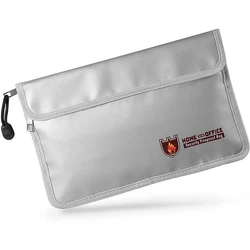 NEW-Fireproof Document Bag,Waterproof and Fireproof Money Bag with Zipper,Fireproof Safe Storage Pouch for Passport Ect.