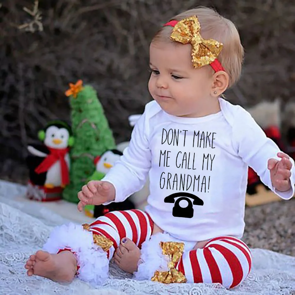 

Don't Make Me Call My Grandma Newborn Infant Rompers Baby Boys Girls Fashion Casual Bodysuits Toddler Kids Clothing Funny Gifts