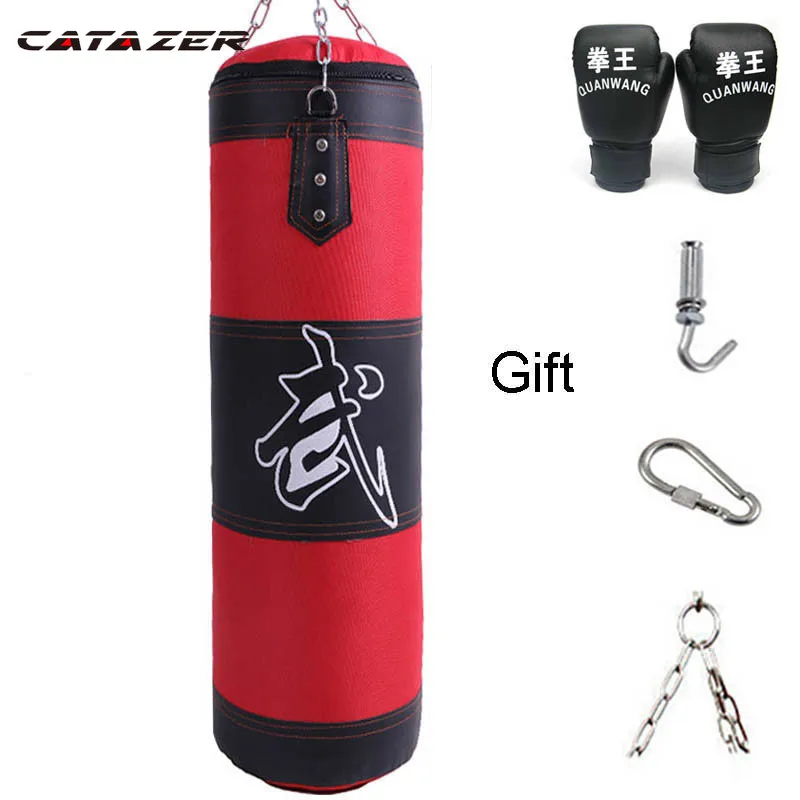 

Punch Sandbag Durable Boxing Punch Bag With Metal Chain Hook Carabiner Fitness Training Hook Kick Fight Karate Taekwondo