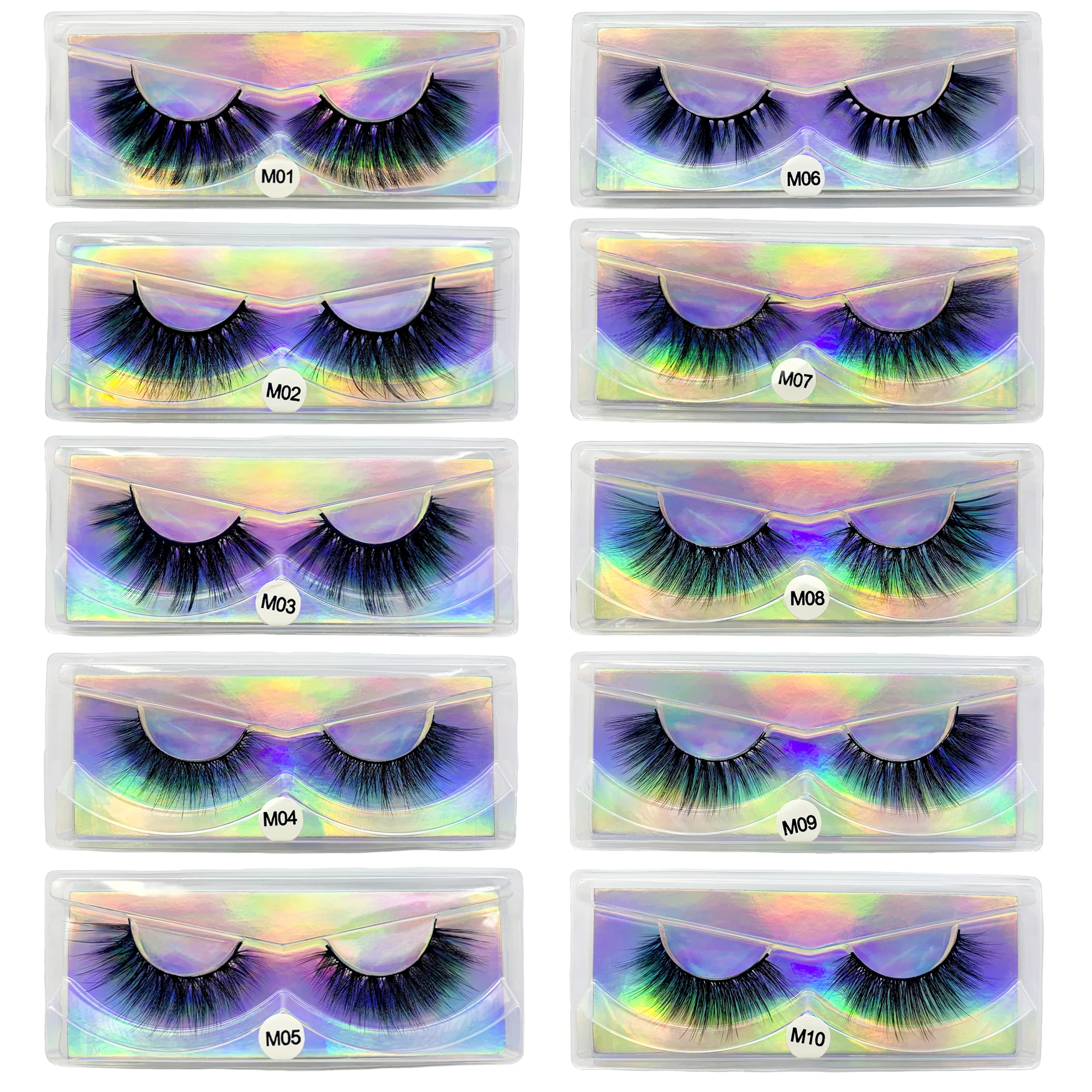 Lashes 10/200Pairs Faux Mink Lashes Thick Dramatic Wholesale Handmade False Eyelashes Fluffy Messy 3D Wholesale Eyelashes Makeup