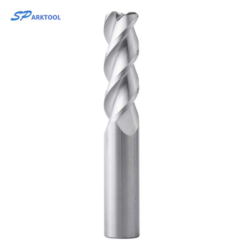 Fraise en bout en carbure de tungstène, fraise en bout en aluminium à 3 cannelures, fraise Frez en acier, outils CNC, métal Fresa, HRC55