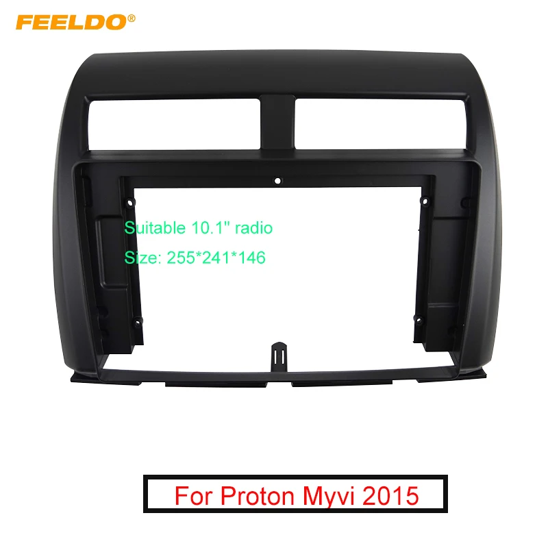 

FEELDO Car Audio 10.1" Big Screen DVD Fascia Frame Adapter For Proton Myvi 2015 2Din Dash Installation Panel Frame Kit