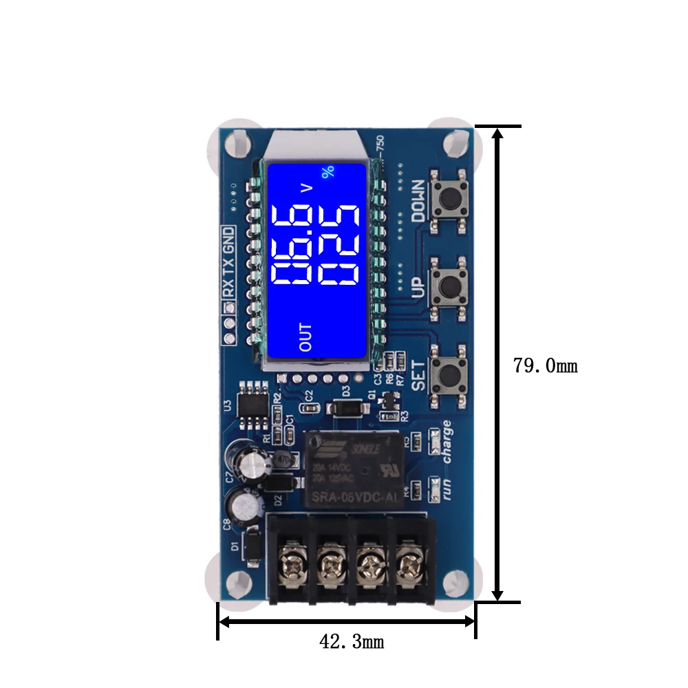 XY-L10A 6-60v 10A Lead-acid Solar Storage Battery Charge Controller Module Protection Board charger Time Switch Battery Capacity