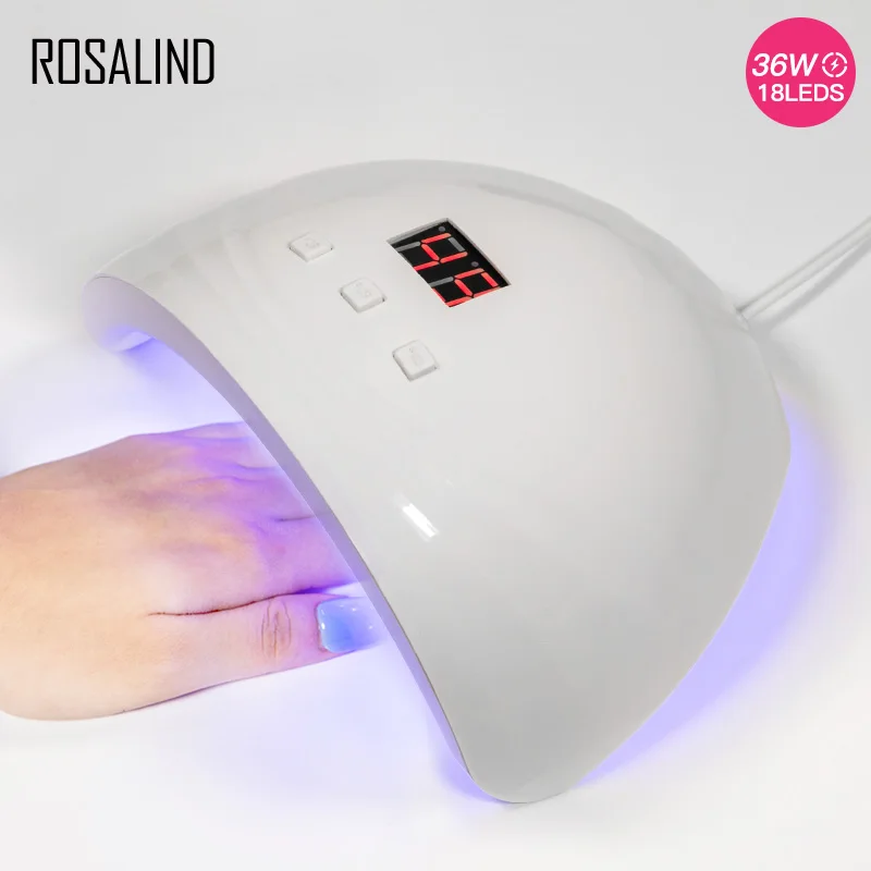 ROSALIND 36W UV LED Lamp For Manicure Nail Dryer Used For Gel Nail Art Design Cure Tools Lamps For Nails 60/80/99s Timer