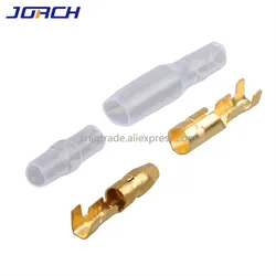 50 Sets 4mm Bullet Crimp Terminal Wire Connectors Male Female Socket with Sheath