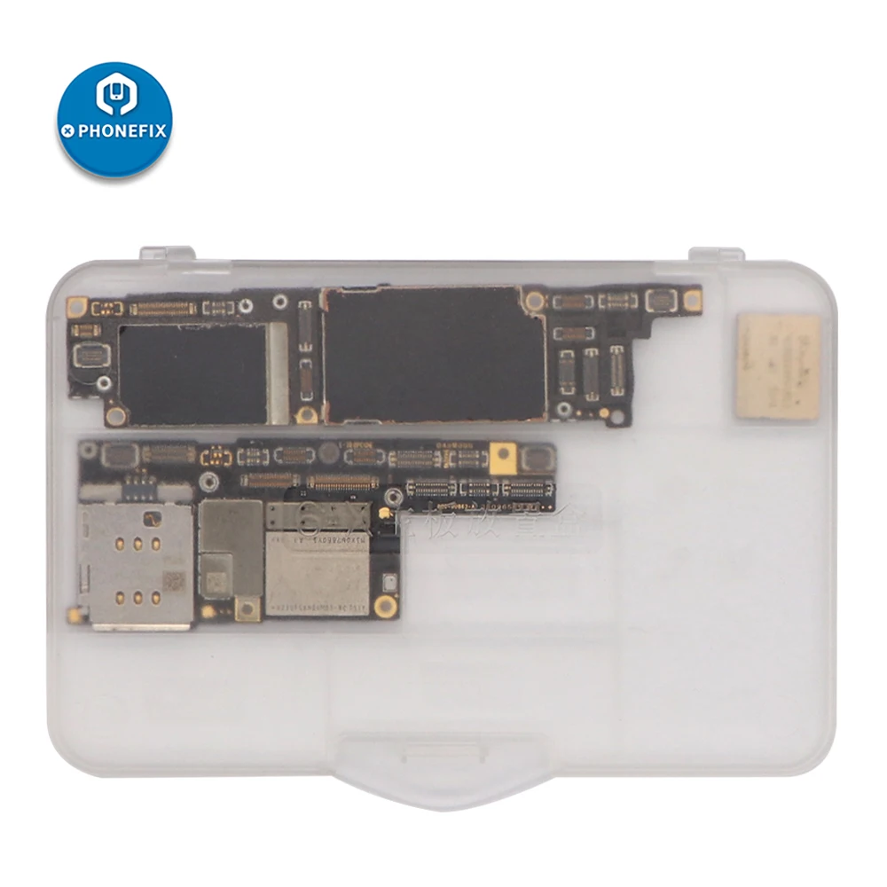 Scatola di immagazzinaggio in plastica trasparente Accessori per chip IC CPU in acrilico super rigido Custodia per organizer Organizzatore per viti per la riparazione di iPhone