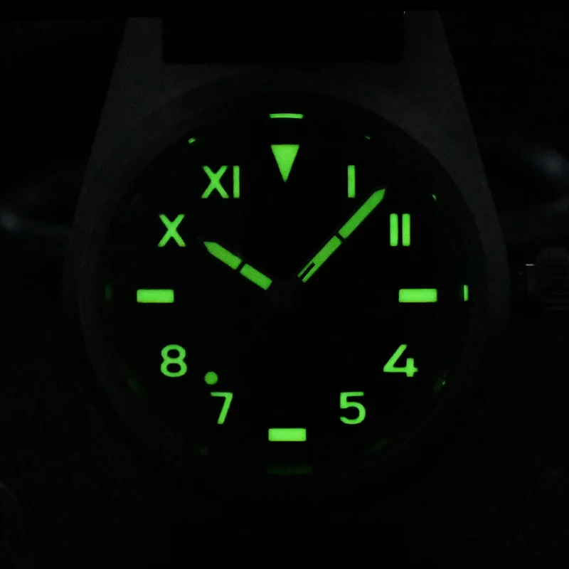 San Martin Mens Automatic Watches Men Pilot Watch Mechanical Wristwatch 200M Waterproof C3 Luminous Sapphire Nylon Strap NH35