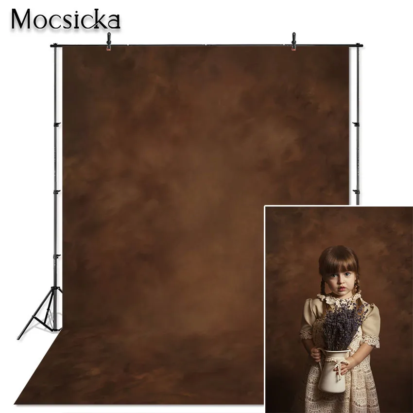 Mocsicka Brown Abstract Texture Old Master Photography Backdrops Professional Portrait Photo Studio Photoshoot Background Props