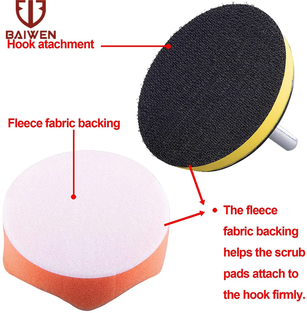 Auto Polijsten Spons Pads Kit Buffing Waxen Foam Pad Buffer Set Polijstmachine Machine Wax Pad Boot Auto Polish Buffer Boor wiel