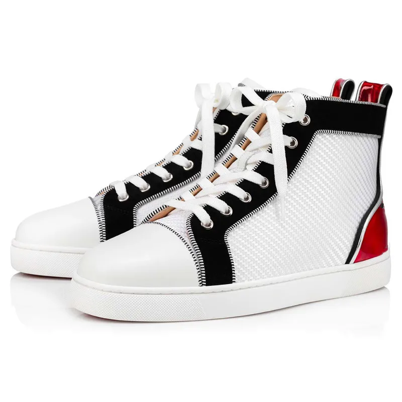 Qianruiti High Top Luxury Sneakers Men Casual Custom Shoes Lace-up Outdoor Footwear Patchwork Men Casual Shoes
