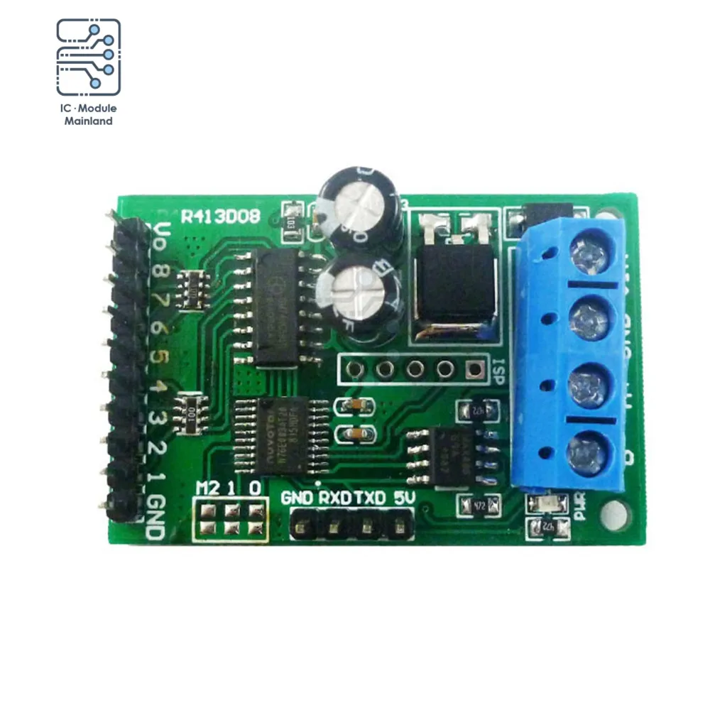 5V 6-24V RS485 RS232 R413D08 8 Channel (TTL) Modbus RTU Control Module Multi-Function Relay PLC Control Board