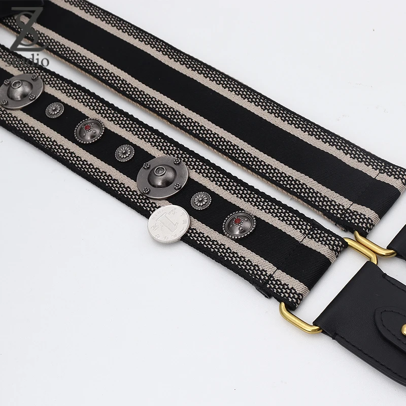 Luxury Canvas Cotton Saddle  Shoulder Bag Straps Width 5cm  For Old Flower Bag Strap  Length  105CM