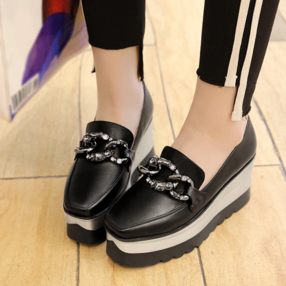 Doratasia 2020 Wholesale Brand Design High Heels Slip On Leisure Square Toe Top Quality Spring Women Casual Shoes Woman