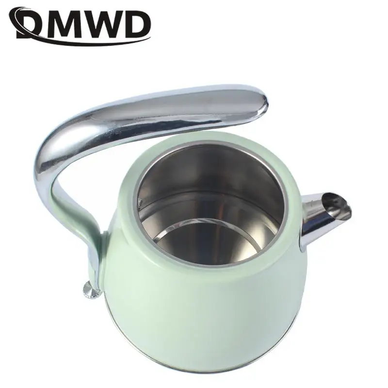 DMWD 1500W 220V Retro 304 Stainless Steel Electric Kettle 1.5L Portable Travel Water Boiler Coffee Pot