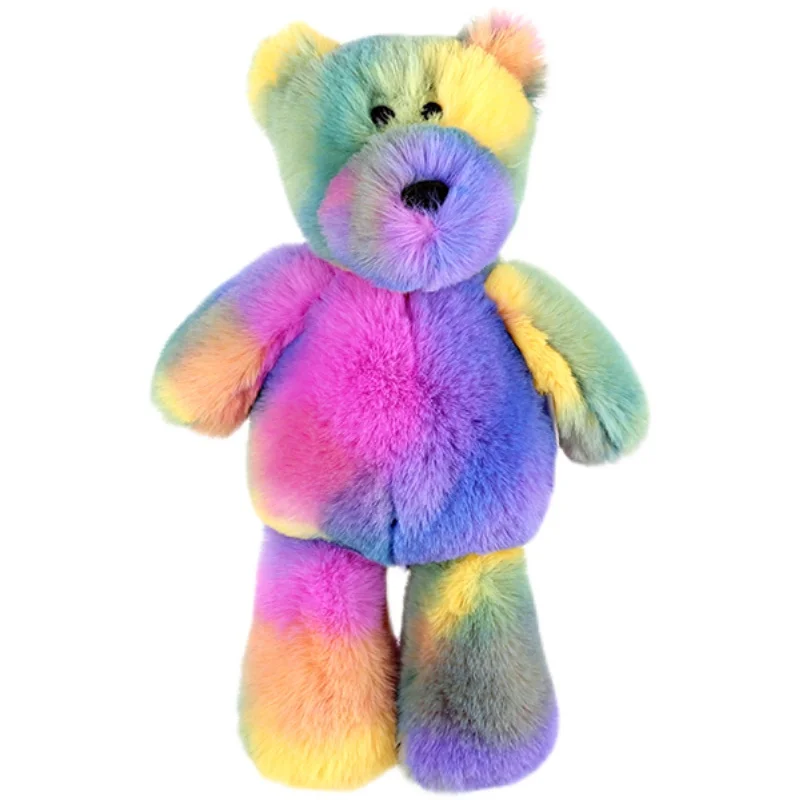 Rainbow Plush Stuffed Animal Bear Toy Girl Boys Birthday Gifts Doll Tie Dye Bunny Rabbit Toys