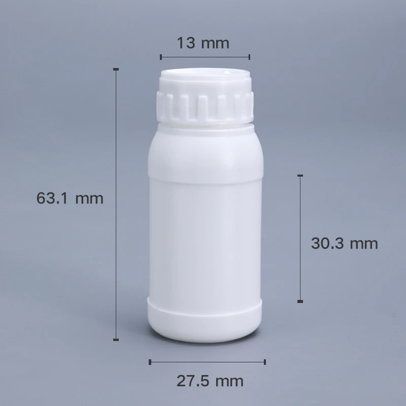 100Pcs 20ML Round plastic bottle for Pesticides and fertilizers Leakproof Empty Chemical industry packaging container