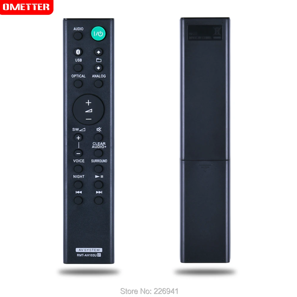 

Soundbar Remote Control RMT-AH103U For Sony Sound Bar HT-CT80 SA-CT80 HTCT80 SACT80 SS-WCT80