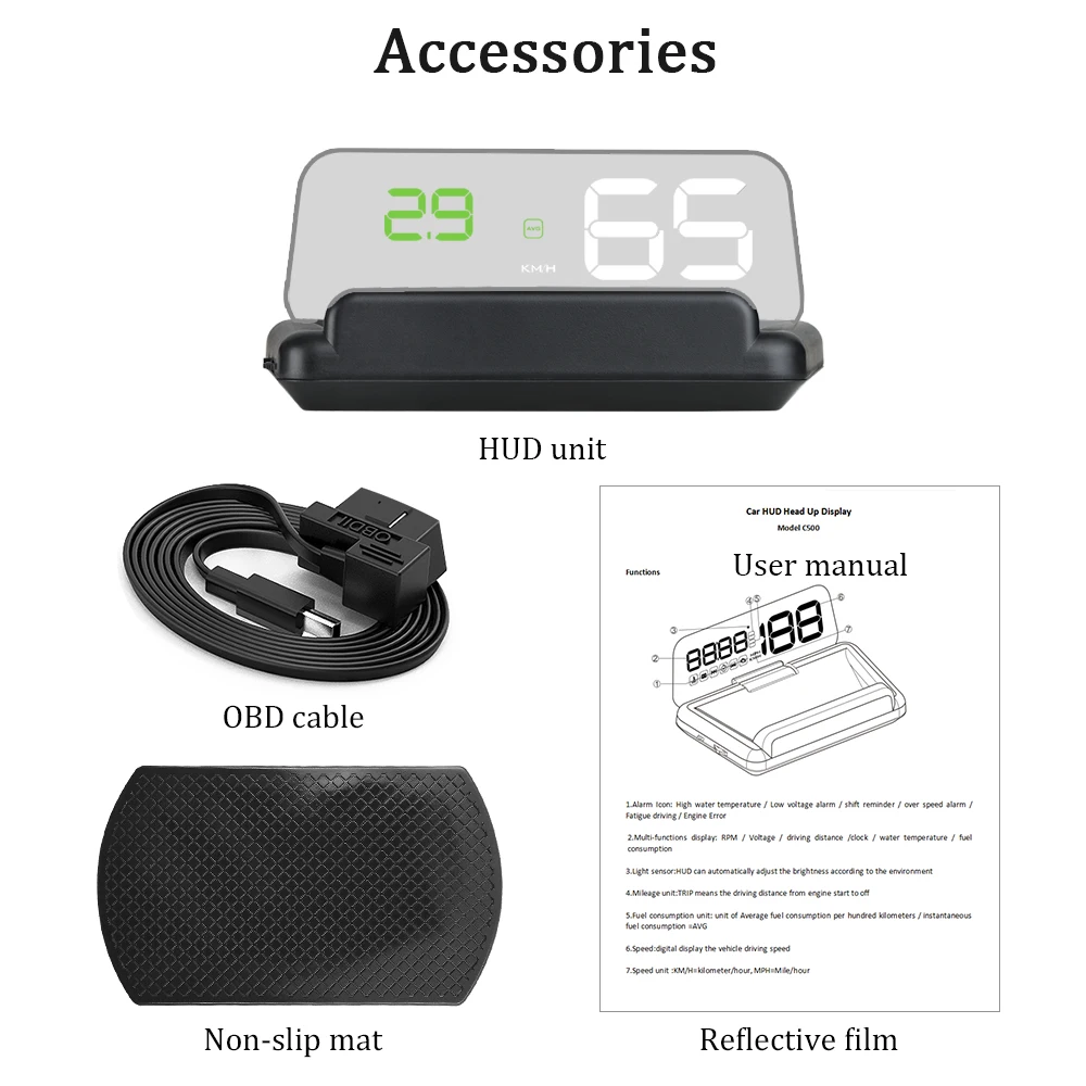 Factory Stock Clearance Cheapest Price GPS OBD HUD Head Up Display for Cars Digital Speedometer Windshield Projector Speed Gauge