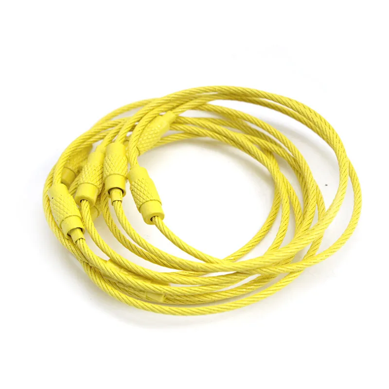 10-20pcs Stainless Steel Wire Keychain Ring Keyring Circle Loop