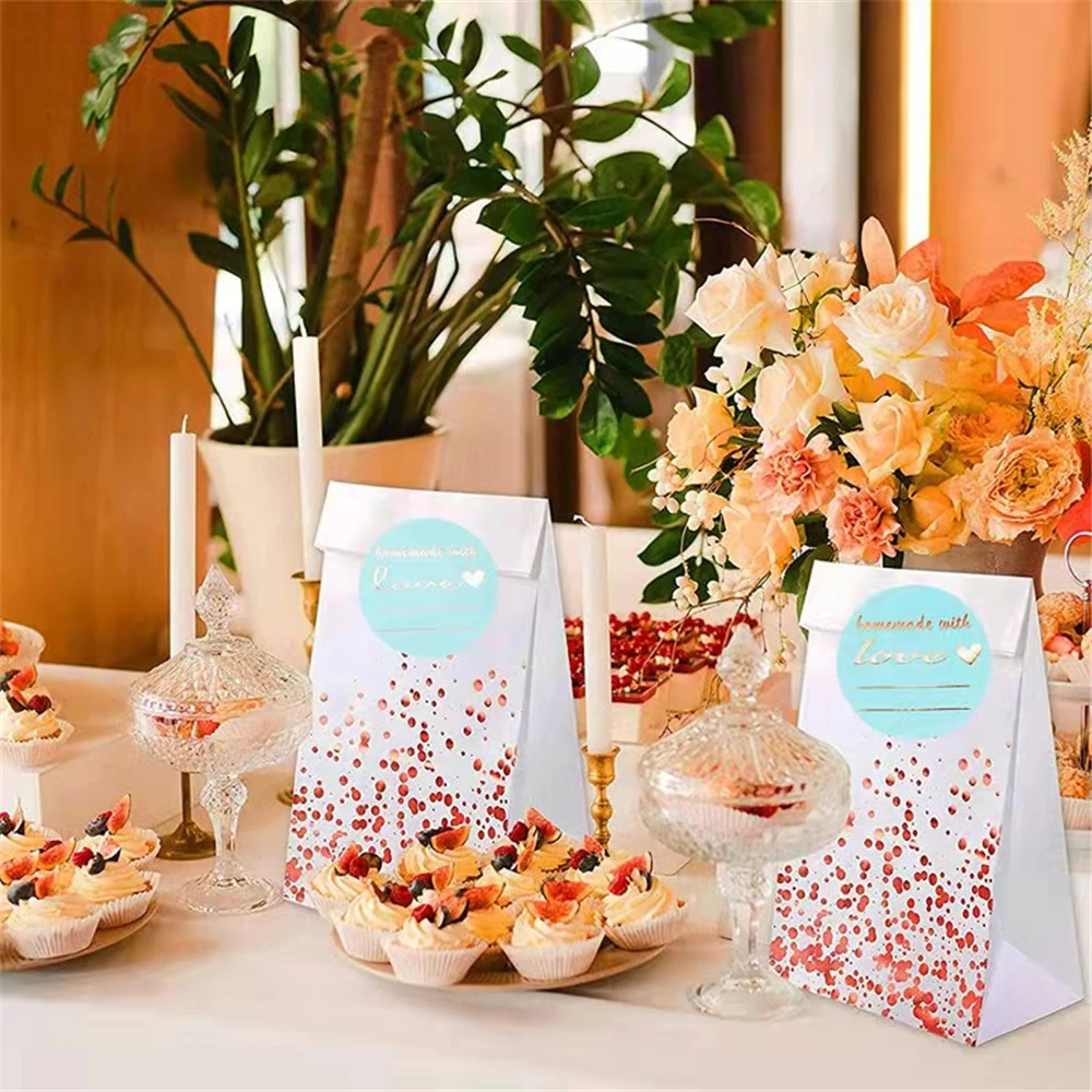 500 قطعة اليدوية مع الحب ملصقات الوردي الأزرق التسمية ملصقات الزفاف تسمية الطرف الديكور المغلف ختم القرطاسية ملصقات