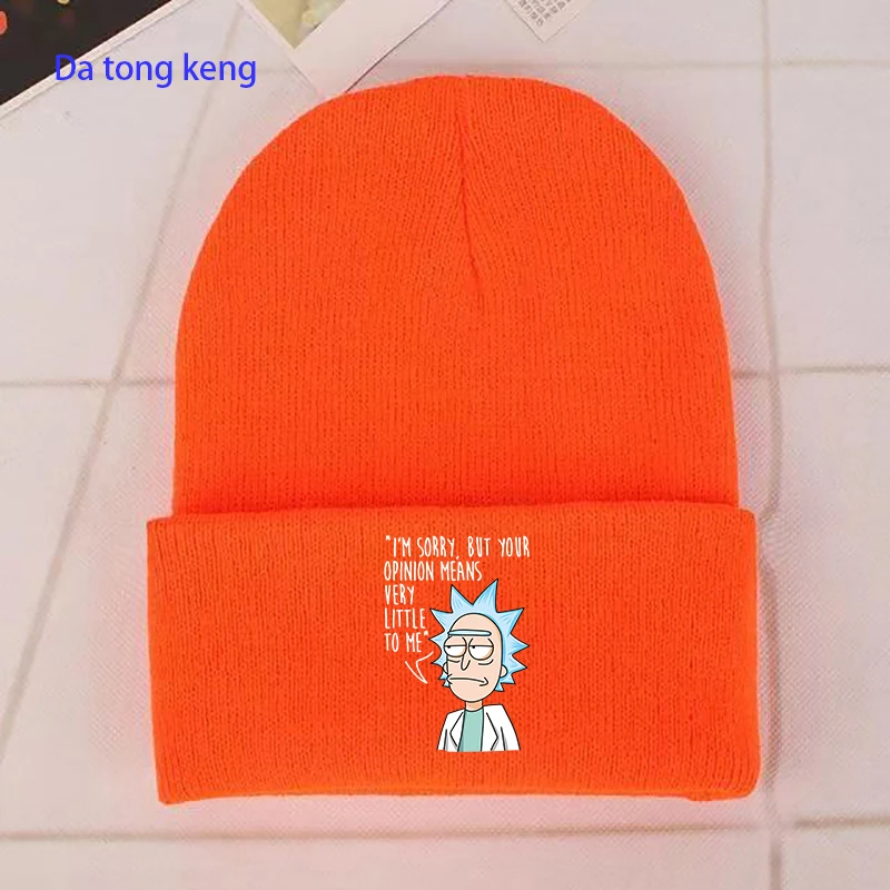Japan Anime Casual Beanies for Men Women Knitted Winter Hat Solid Hip-hop Skullies Bonnet Unisex Cap