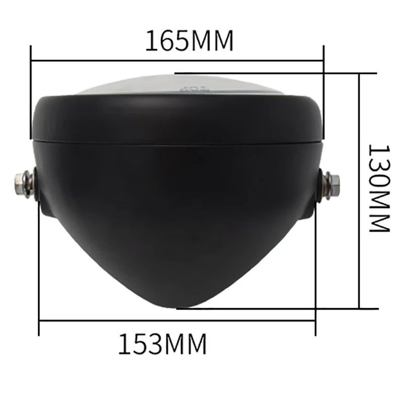 E-stamp 6.5 Inch Universal Retro Motorcycle Modification LED Headlight with Grille Cover Warm Temperatur Driving Light GN125 250